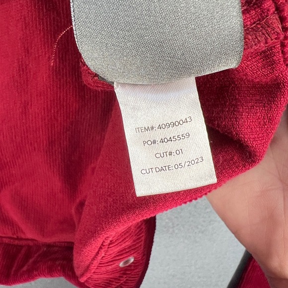 Torrid Red Corduroy Trucker Jacket Women 2 Sherpa Collar Button Front - Picture 7 of 10